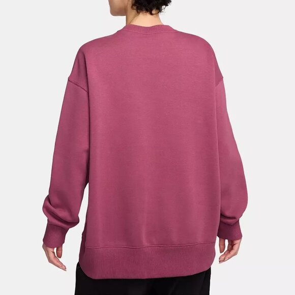 Nike Women's S Phoenix Fleece Oversized Crew-Neck Sweatshirt Fuchsia Pink $70 - Picture 2 of 16